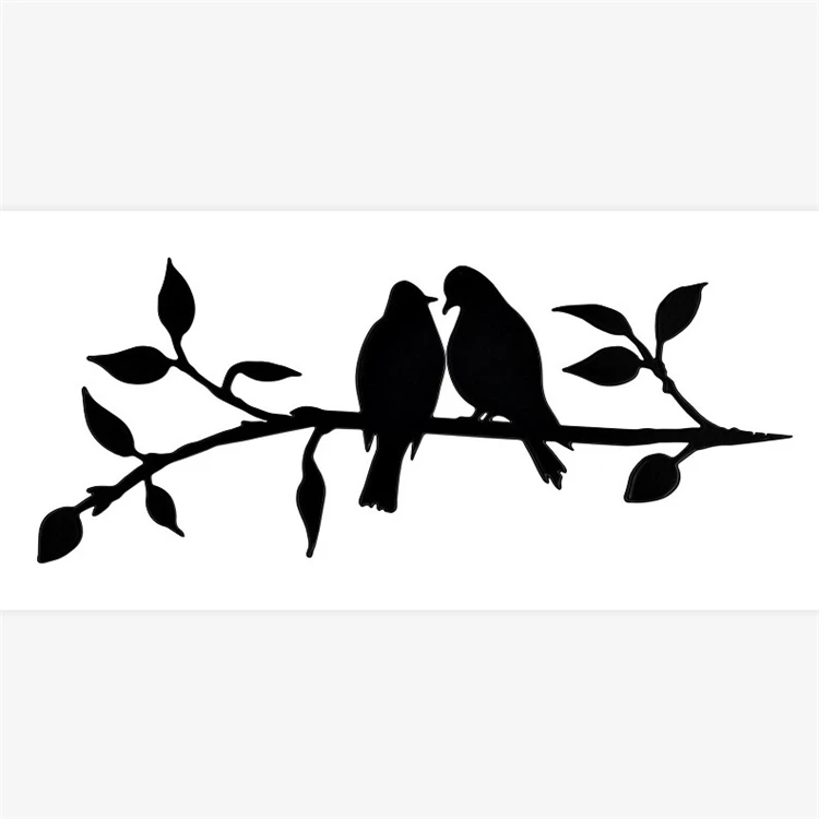 Love Birds Metal Tree Art Garden Decoration