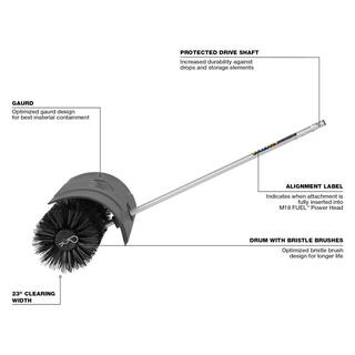 MW M18 FUEL 18V Lithium-Ion Brushless Cordless String Grass Trimmer wBristle Brush Edger Hedge Trimmer Attachments 2825-20ST-49-16-2741-49-16-2718-49-1