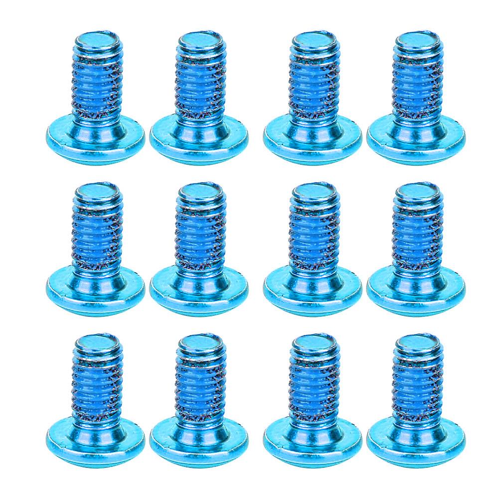 12pcs Heavy Duty Steel Bike Bicycle Disc Brake Rotor T25 Screws Cycling Accessory Blue