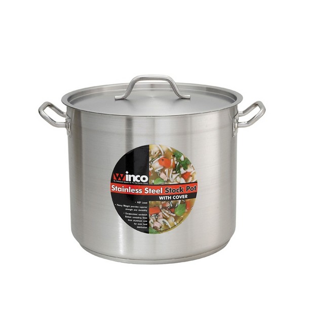 Winco Stock Pot With Cover Stainless Steel