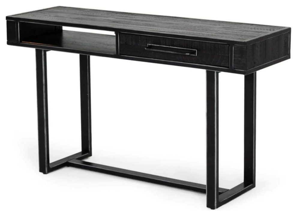 Boyd Modern Black Acacia Console Table   Transitional   Console Tables   by V.S.D Furniture  Houzz