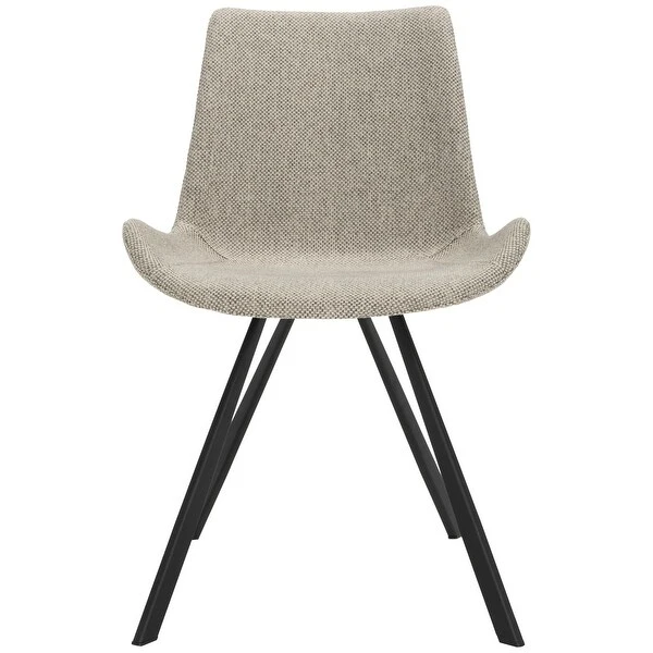 SAFAVIEH Terra Mid-Century Modern Light Grey/ Black Accent Chair (Set of 2) - 20.5