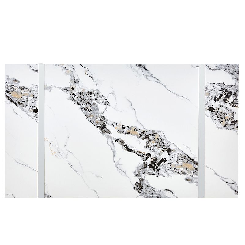 Merax Modern Dining Table，55 Inch Faux Marble Kitchen Table