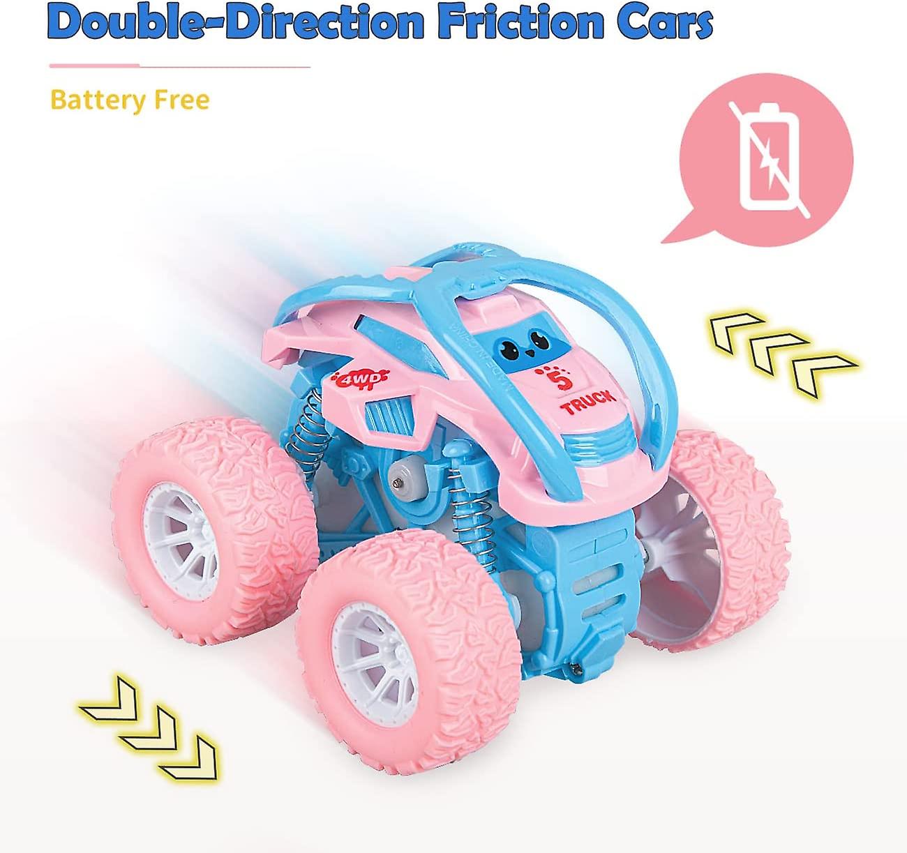 Baicccf Toddler Girls Toys For 2 3 4 Year Old Girl Gifts， Push and Go Inertia Friction Cars 360 Rotation Kids Toy Cars， Toddler Toys 2 3 4 Years Girls，