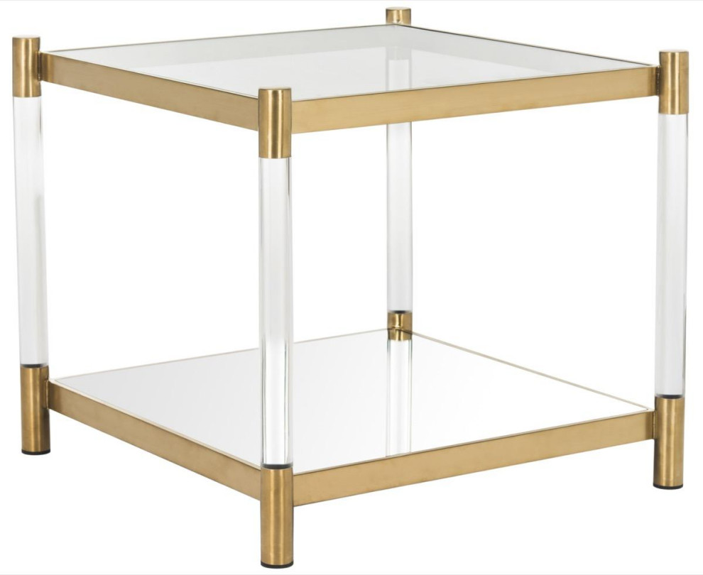 Jasper Acrylic Accent Table   Contemporary   Side Tables And End Tables   by Peachtree Fine Furniture  Houzz