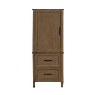 Home Decorators Collection Caville 24 in. W x 16 in. D x 60 in. H Brown Linen Cabinet in Almond Latte Caville LC-AL