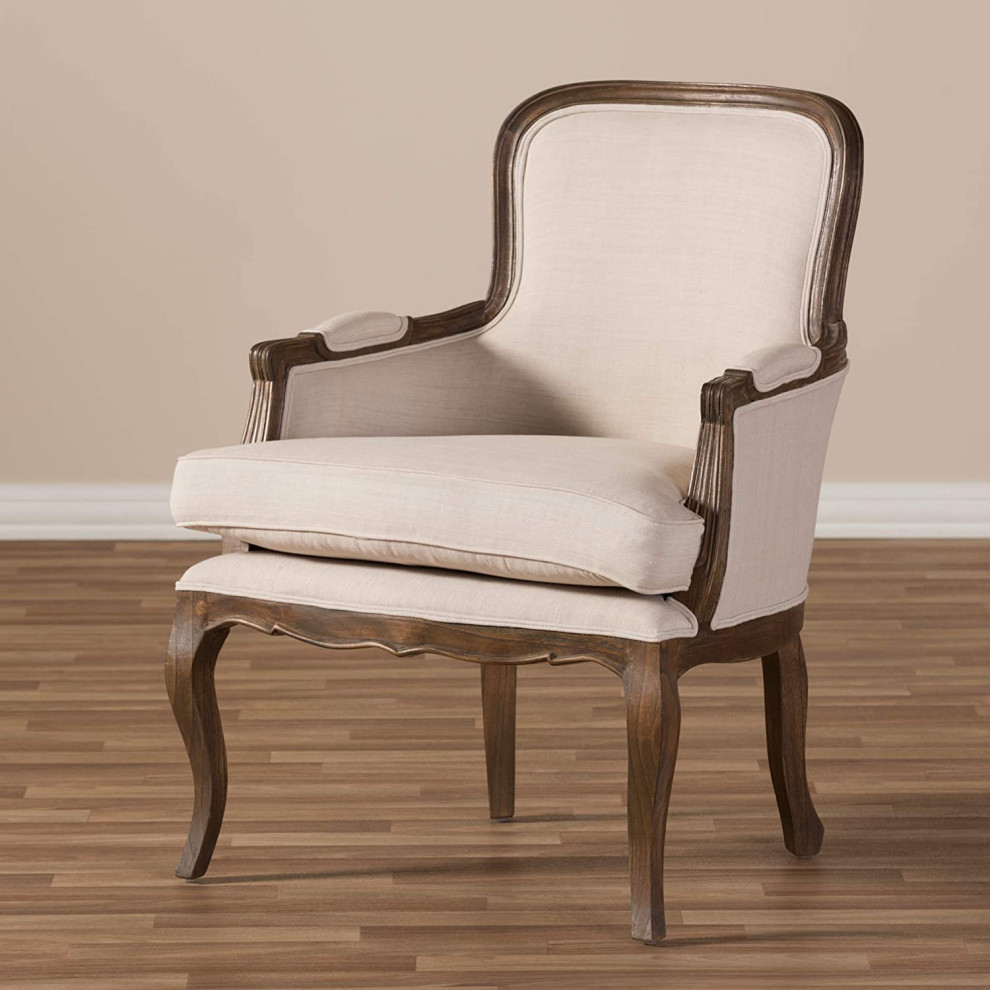 Baxton Studio Napoleon Traditional French Accent Chair  Ash  Set of 2   Traditional   Armchairs And Accent Chairs   by VirVentures  Houzz