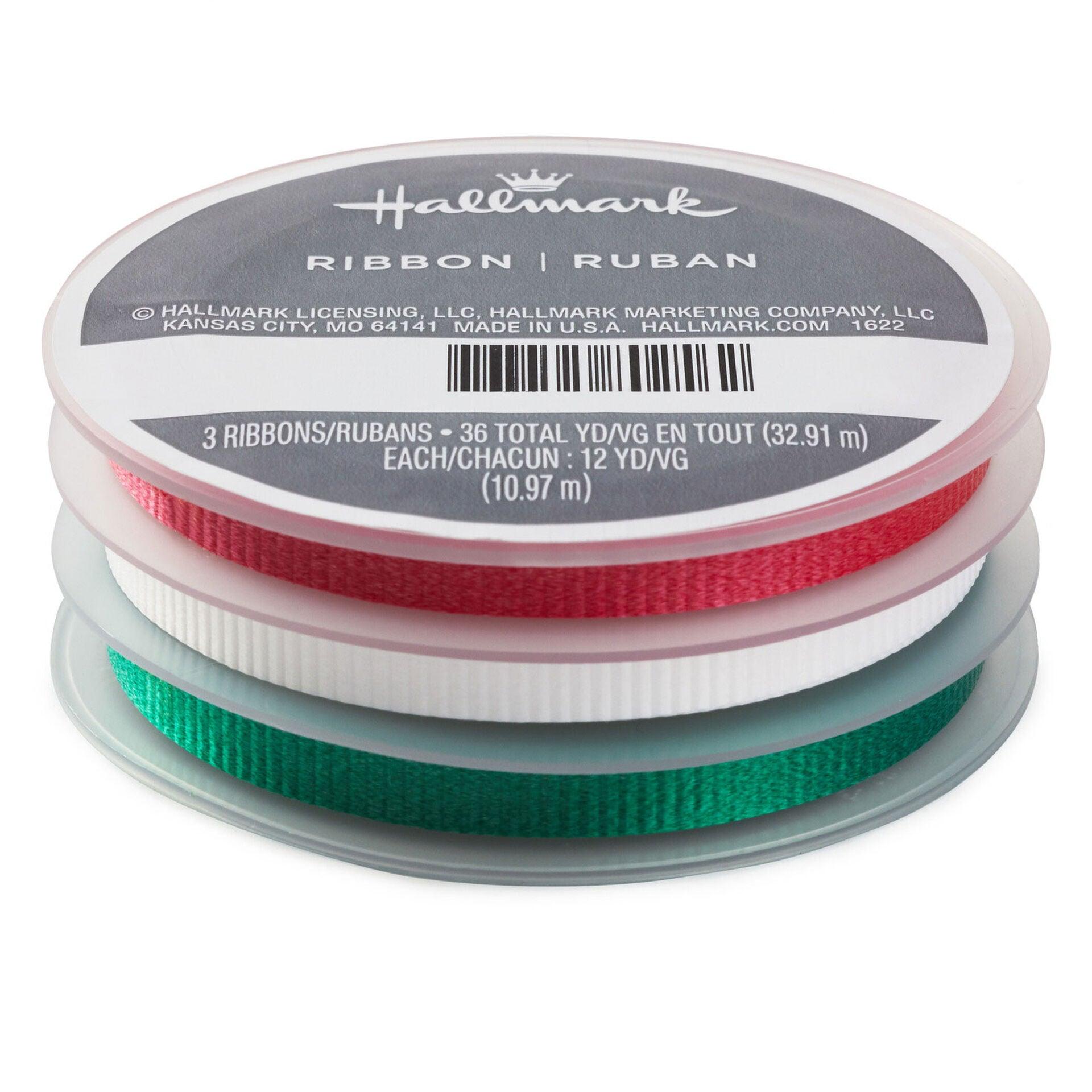 Hallmark  Red/Green/White 3-Pack Crimped Curling Ribbon, 108'