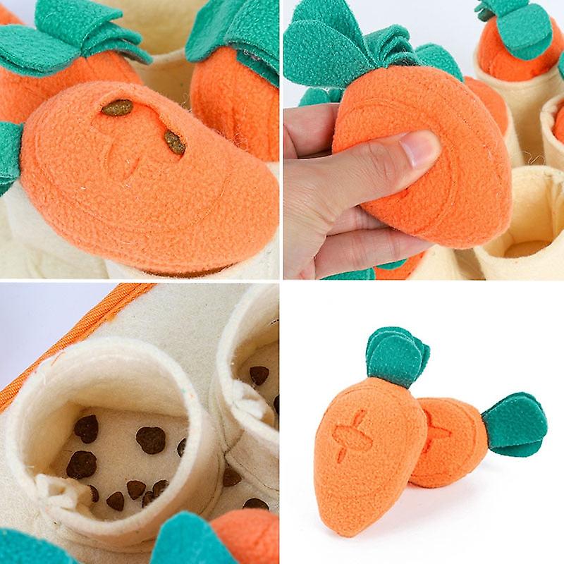 Fun carrot iq dog snuffle toy