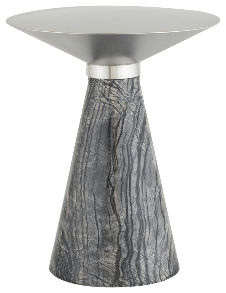 Iris Silver Metal Side Table  HGNA551   Contemporary   Side Tables And End Tables   by Kolibri Decor  Houzz