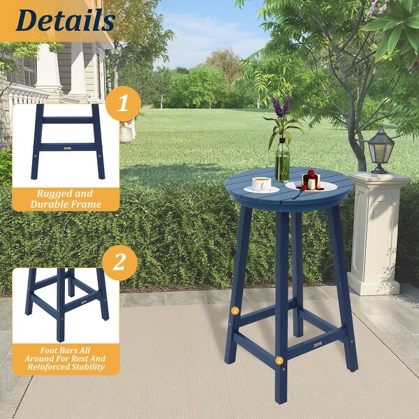 Outdoor Bar Table HIPS Plastic Bistro Table for Patio