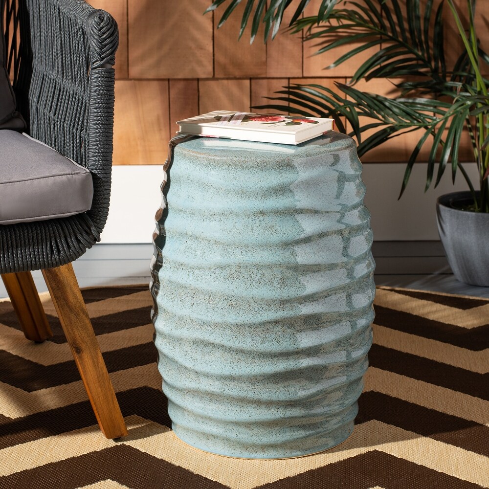 SAFAVIEH Kita Indoor / Outdoor Ceramic Decorative Garden Stool