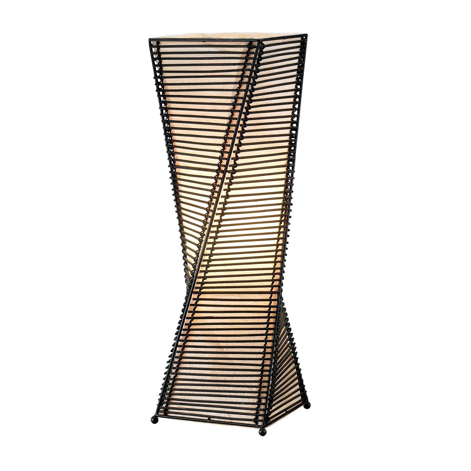 Adesso Home Stix Fabric Table Lantern in Black