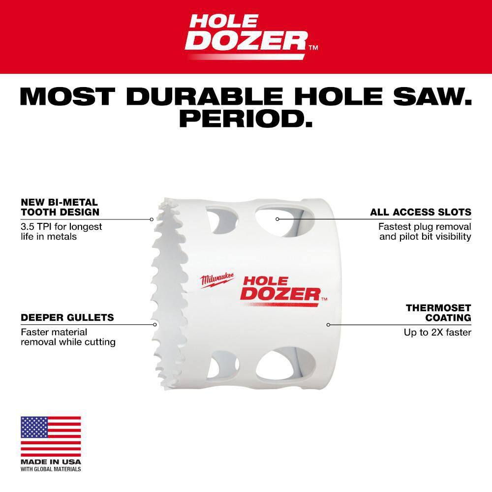 MW 3-58 in. Hole Dozer Bi-Metal Hole Saw 49-56-9642