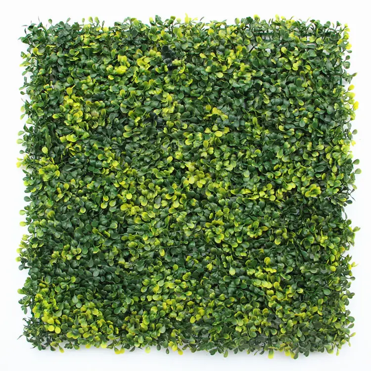 Cheaper Artificial UV protection plastic green wall for garden office fence backyard decor supplies 3D Green Hedge Wall Decor