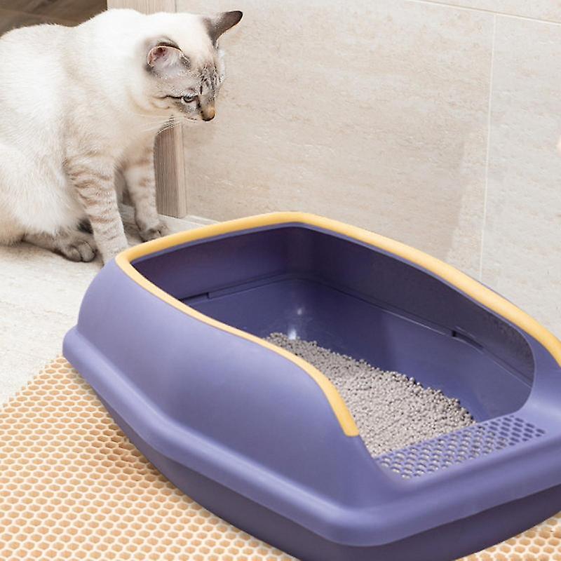 High sides semi enclosed cat litter box