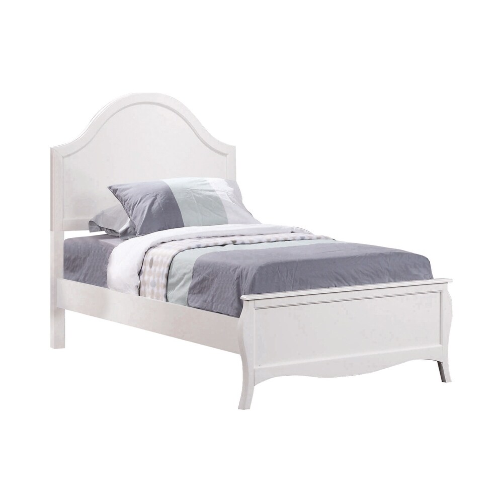 Chloe French Country White Panel Bed