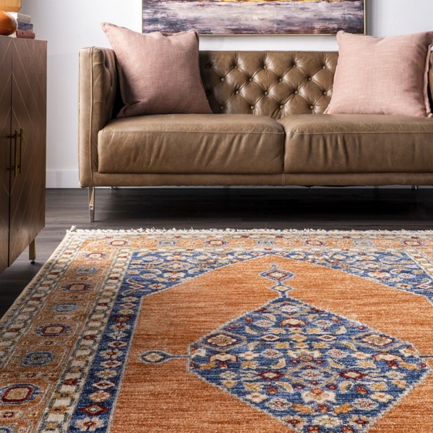 Nuloom Halley Floral Cardinal Medallion Area Rug