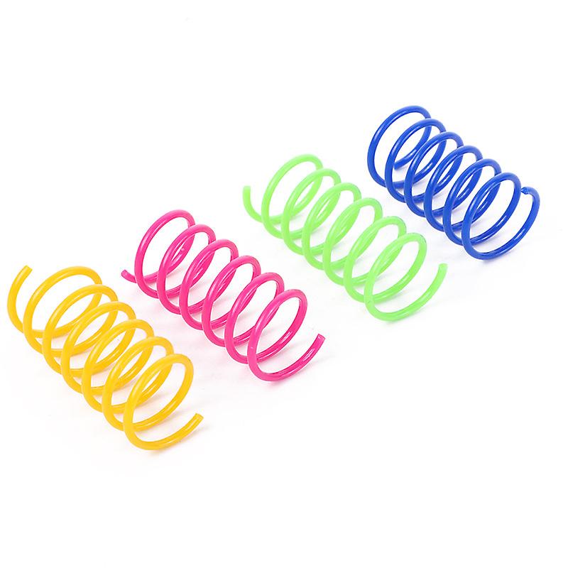 4pcs/set Kitten Cat Toys Wide Durable Heavy Gauge Cat Spring Toy Colorful Springs Cat Pet Toy Coil Spiral Springs Pet Life