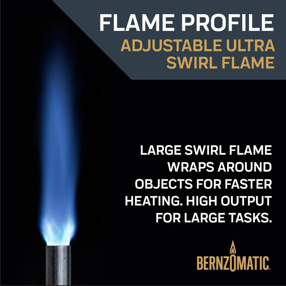 Bernzomatic Max Performance Torch Compatible with Map-Pro and Propane Gas and Instant StartStop Ignition TS8000T