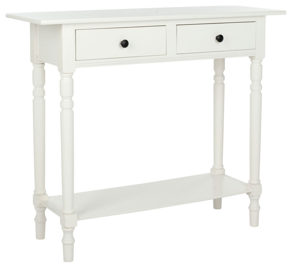 Tori 2 Drawer Console Distressed Cream   Traditional   Console Tables   by AED Luxury Home Decor  Houzz