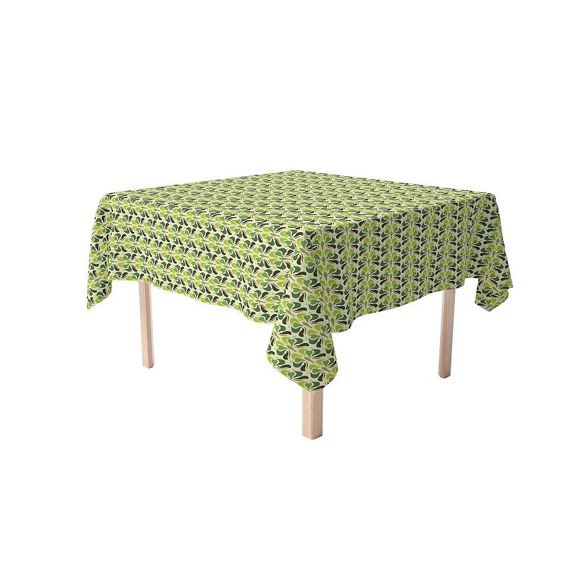 Square Tablecloth， 100% Cotton， 52x52， Floral 100