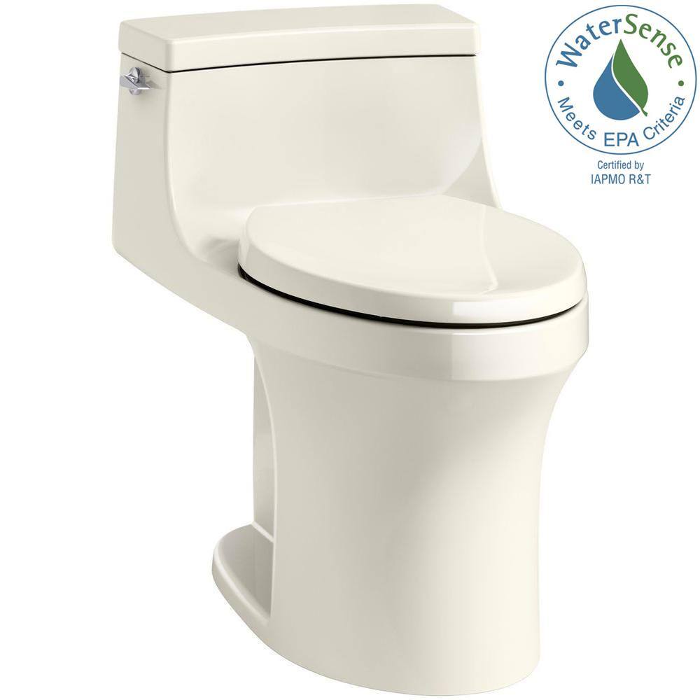 KOHLER San Souci 1-Piece 1.28 GPF Single Flush Elongated Toilet in Biscuit K-5172-96