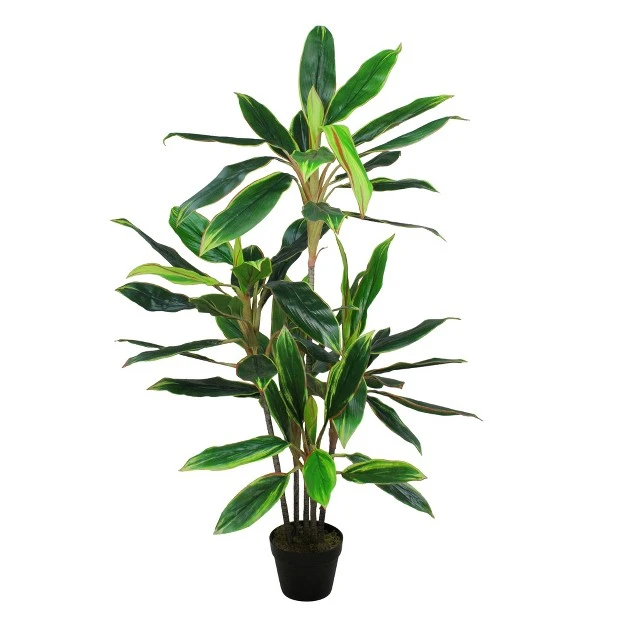 Green And Red Artificial Potted Two Tone Dracaena Plant - 4.5'