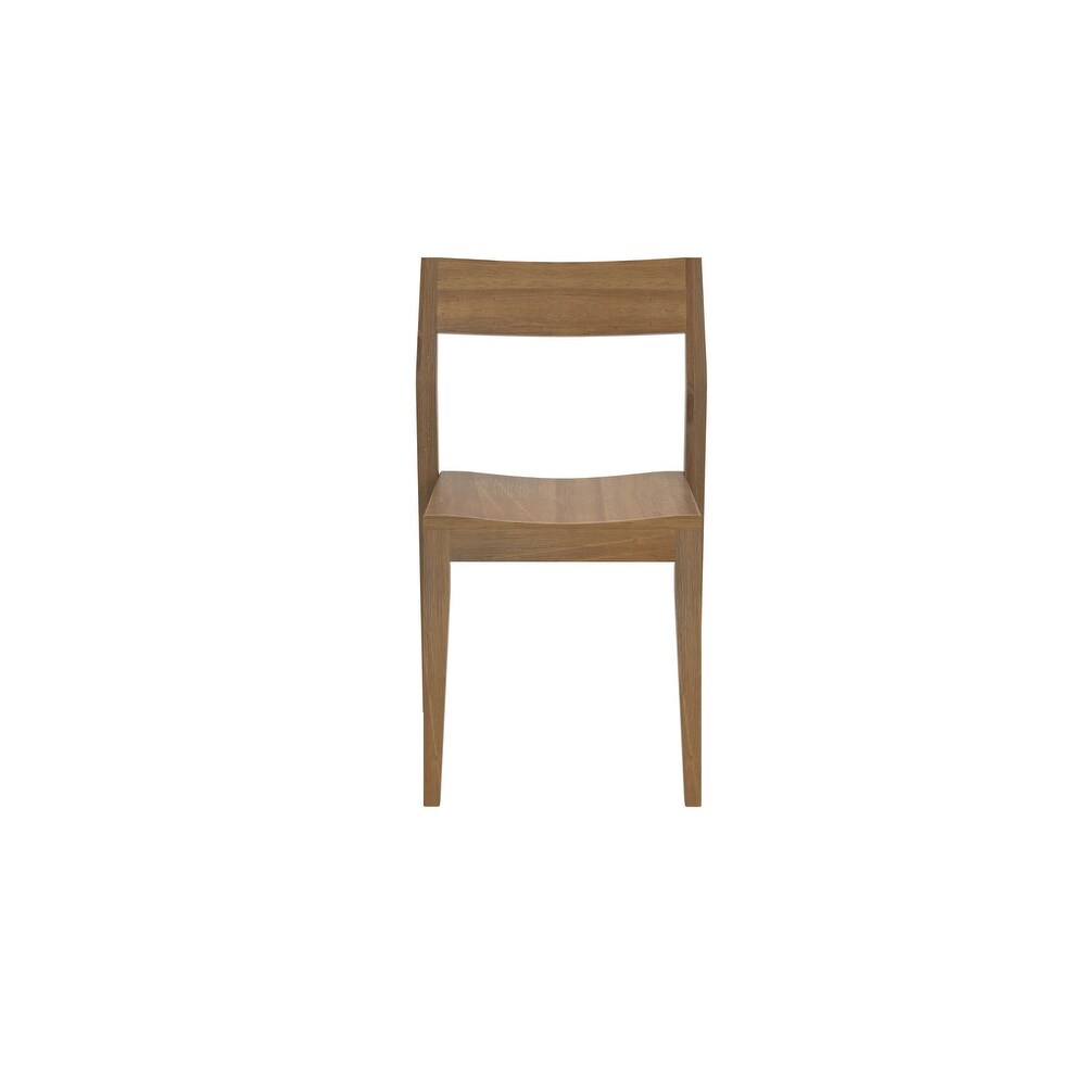 Plank and Beam Modern Solid Wood Dining Chair   N/A