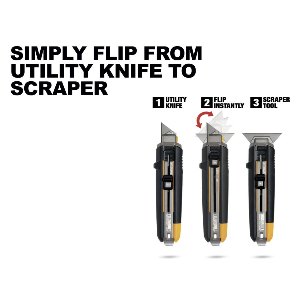 Toughbuilt Scraper Utility Knife with 5 Blades ;