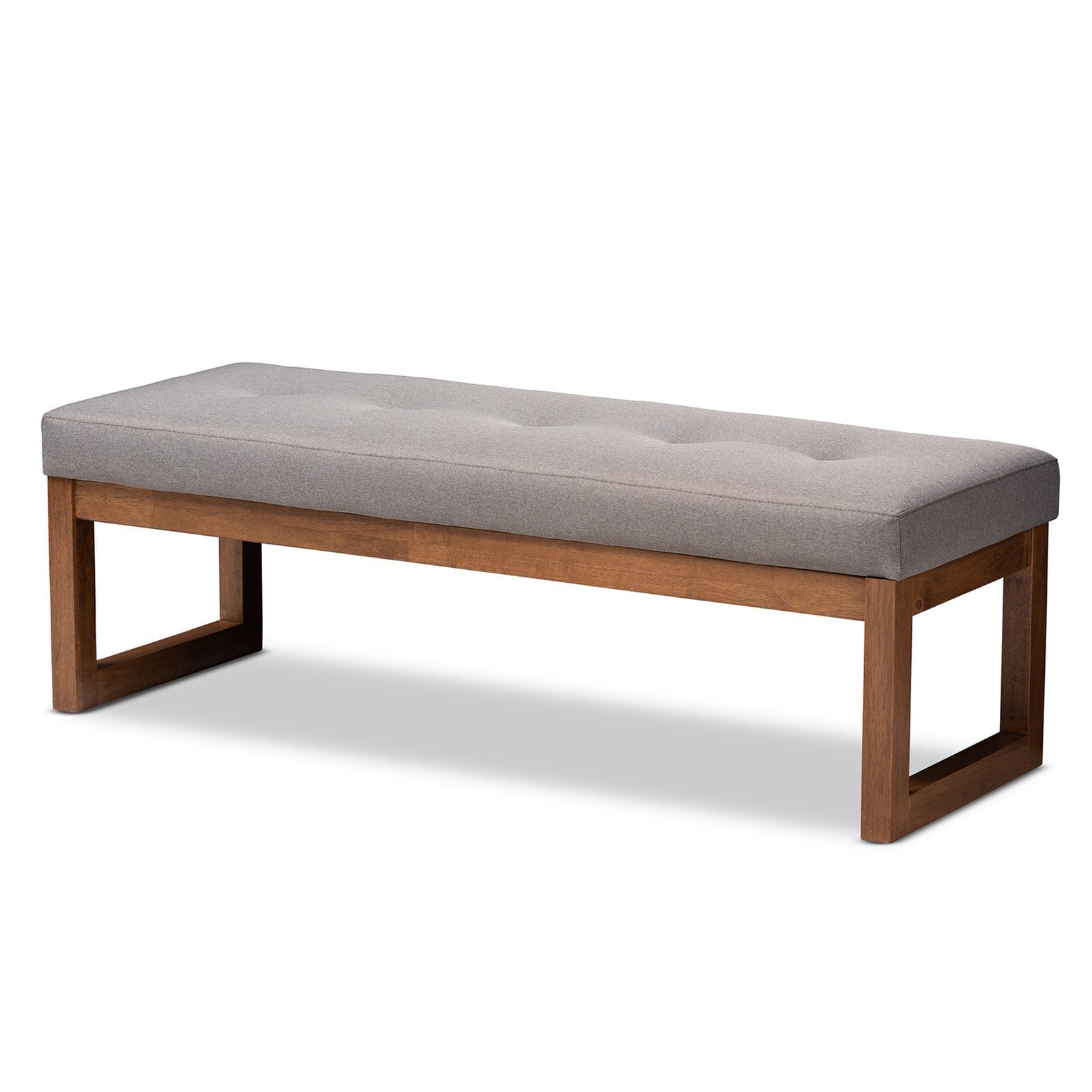 Baxton Studio Caramay Modern and Contemporary Upholstered Wood Bedroom Bench