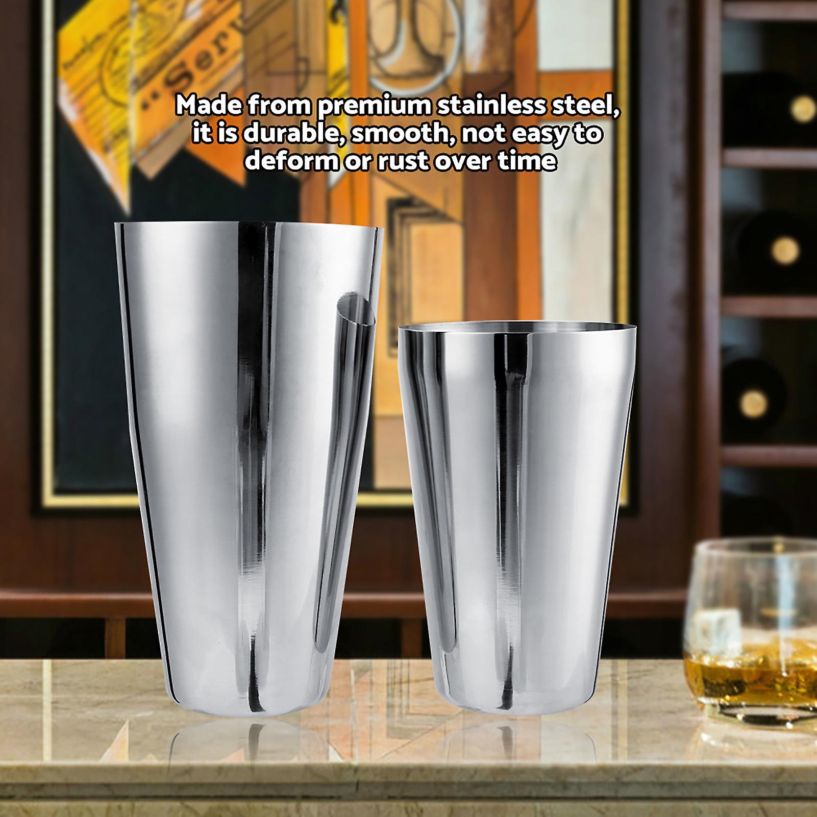 Stainless Steel Wine Cocktail Shaker Set Mixing Making Drinking Container Barware (800/600ml)