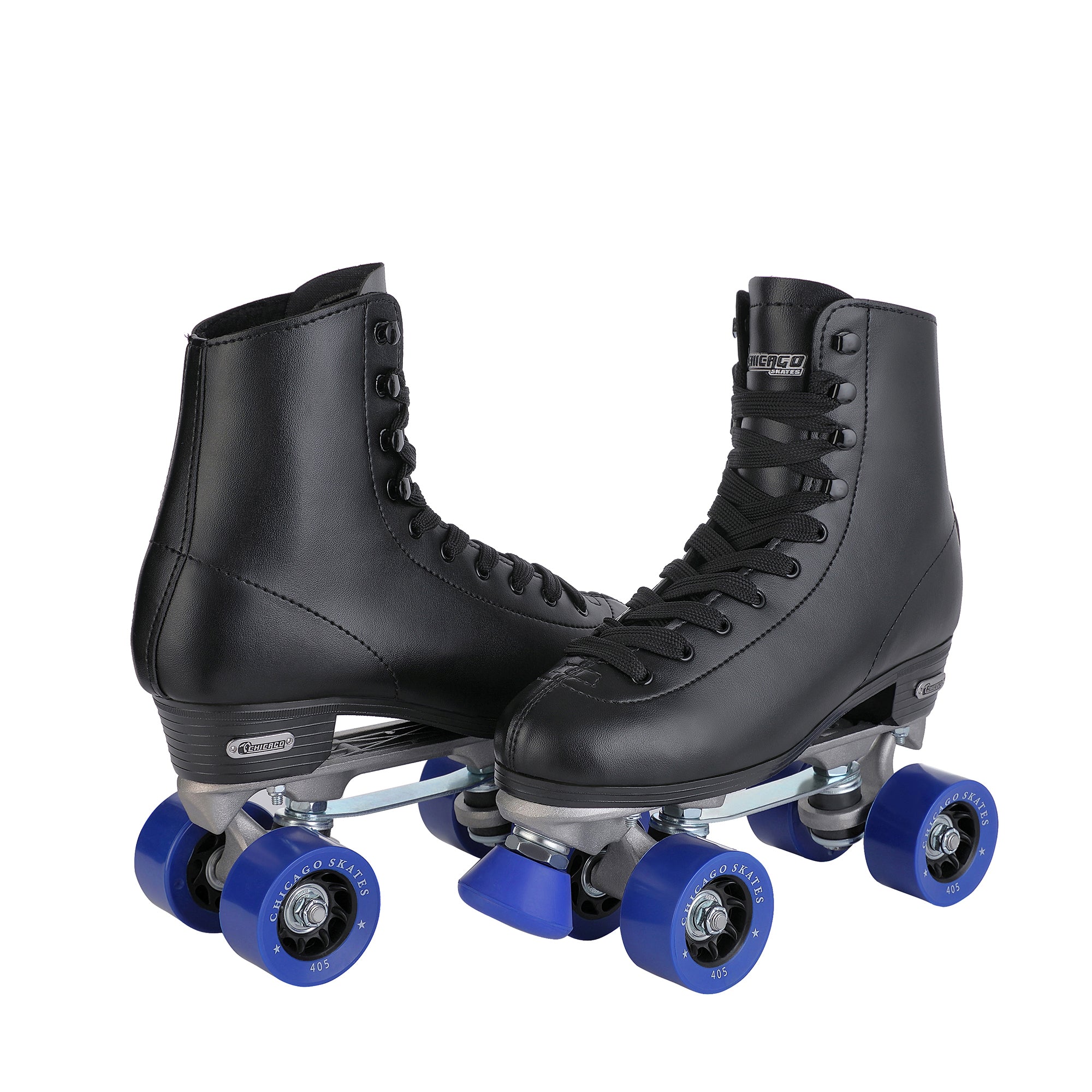 Chicago Skates Men's Classic Quad Roller Skates Black Classic Rink Skate, Size 6