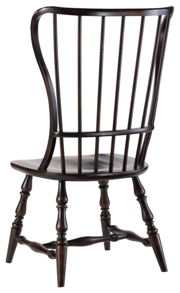 Sanctuary Spindle Side Chair  Ebony   Traditional   Dining Chairs   by Hooker Furniture  Houzz