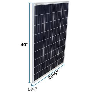 MIGHTY MAX BATTERY 100 Watts 100W Solar Panel 12V - 18V Poly Off Grid Battery Charger for RV MAX3526012