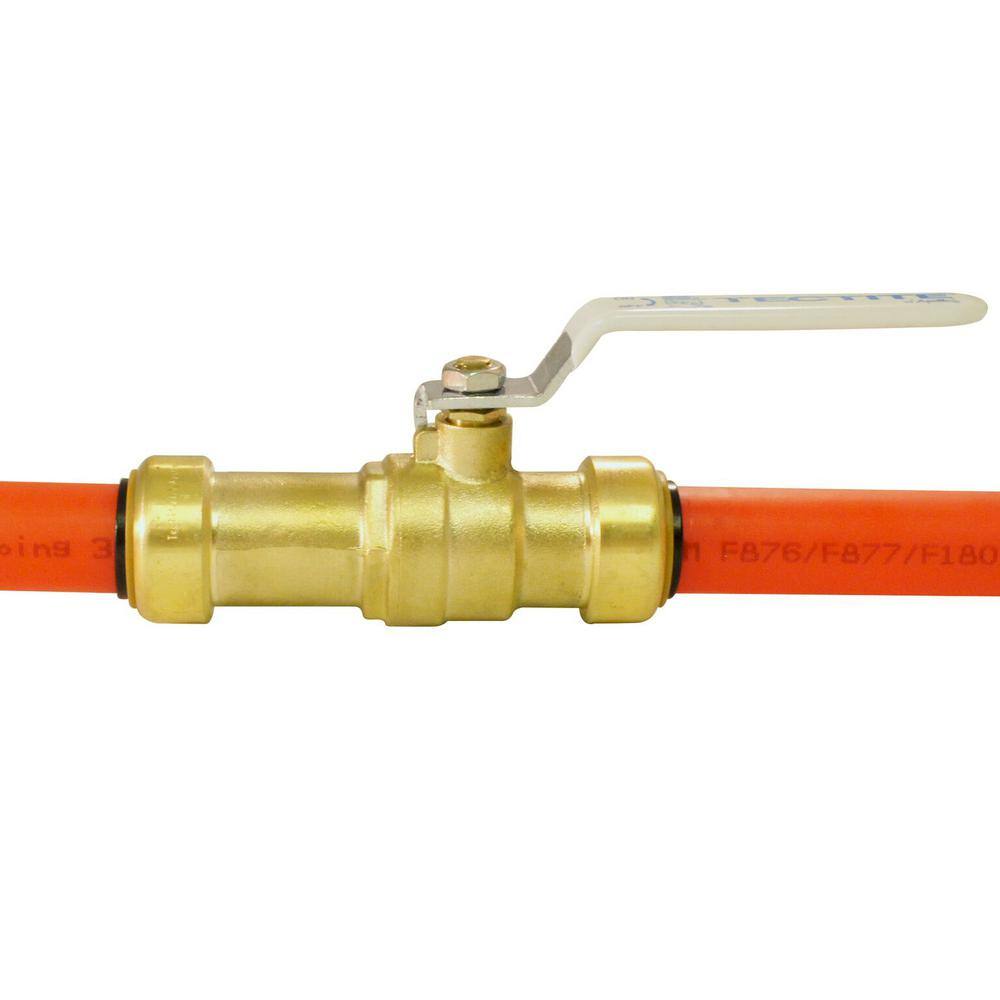 Tectite 34 in. Brass Push-to-Connect Slip Ball Valve FSBBV34SL