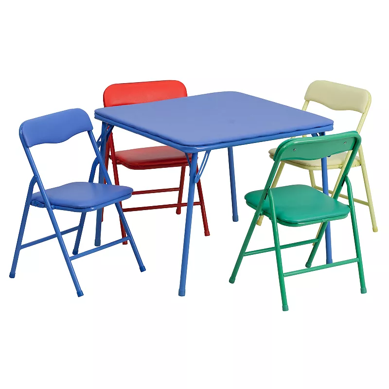 Kids Flash Furniture Folding Table and Chair 5-piece Set