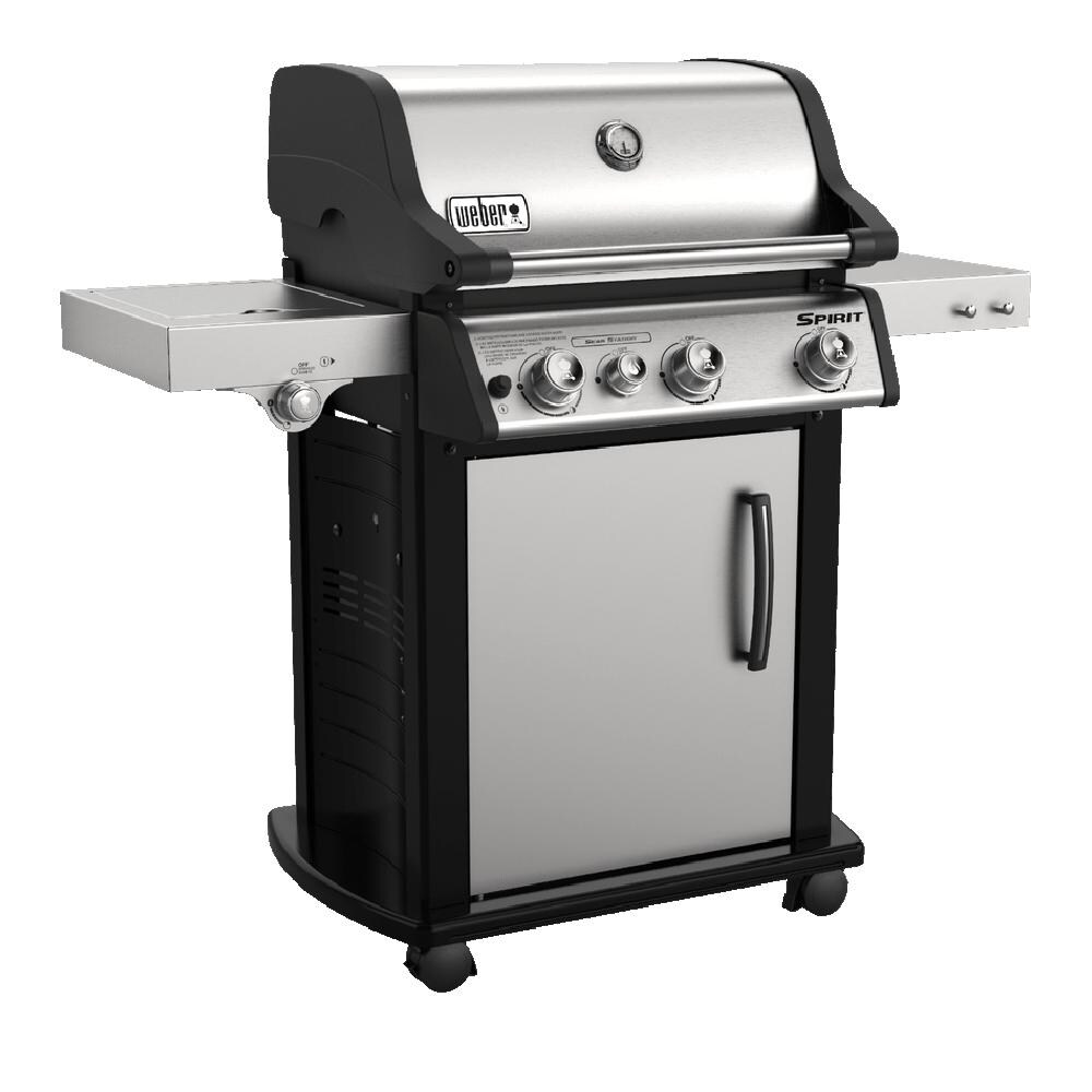 Weber Spirit SP-335 Freestanding Propane Gas Grill With Sear Burner and Side Burner