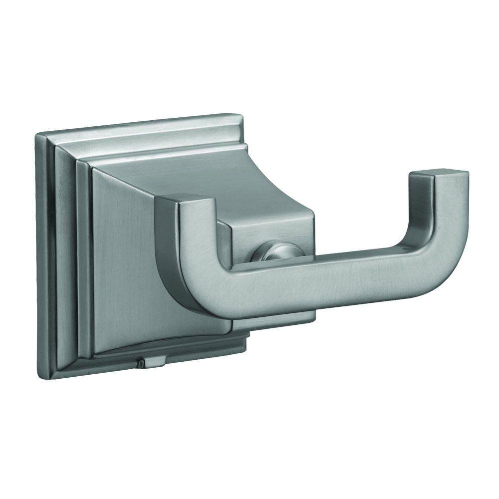 Design House Torino Double Robe Hook in Satin Nickel 560433