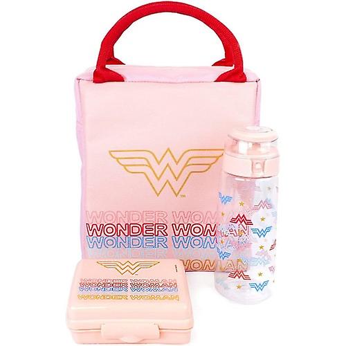 Wonder Woman Rectangular Lunch Bag Set (Pack of 3)