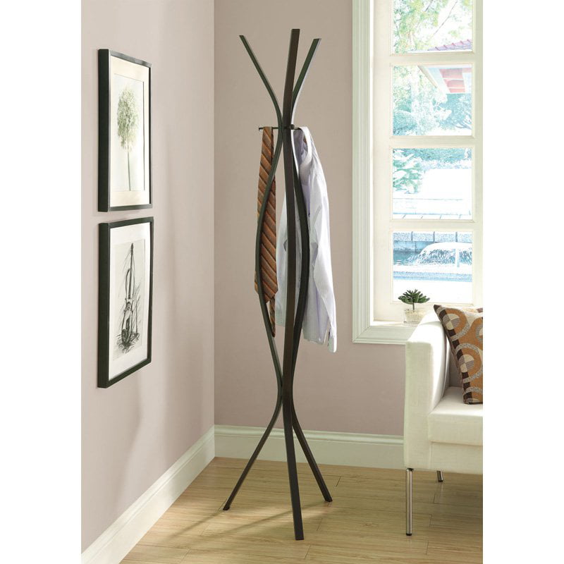 Coat Rack， Hall Tree， Free Standing， 3 Hooks， Entryway， 72