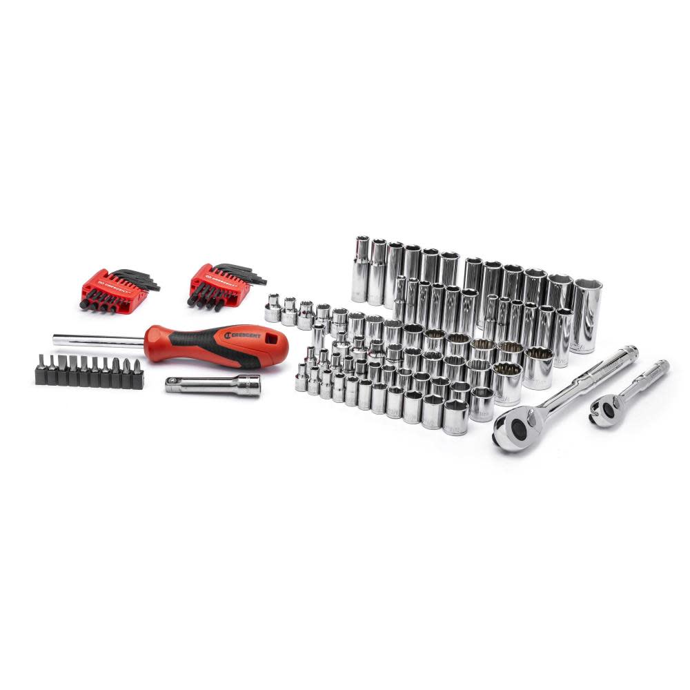 121 Pc 1/4 and 3/8 Drive 6 and 12 Point Standard and Deep SAE/Metric Mechanics Tool Set