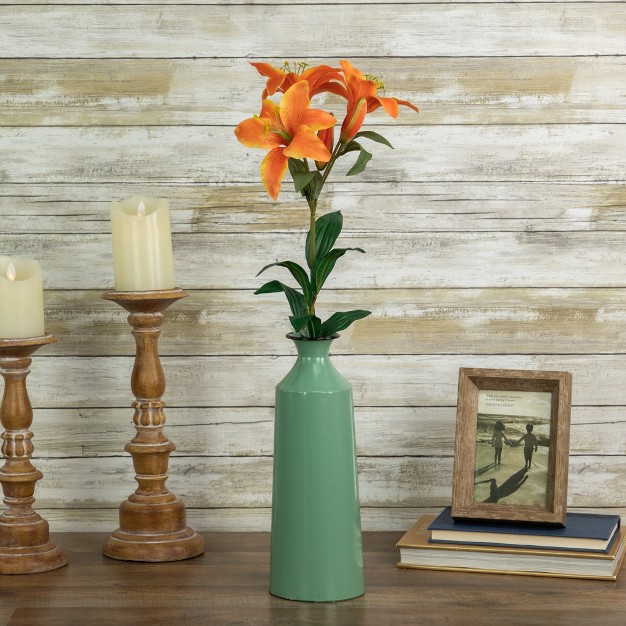 Orange Day Lily Artificial Silk Floral Spray