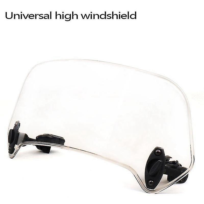 Transparent Color Universal Motorcycle Adjustable Wind Screen Extension Windshield Spoiler Air Defl