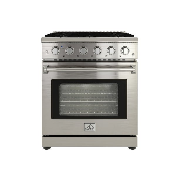 30 inch. 4.55 cu. ft. Front Control Freestanding Gas Range with Oven in Stainless Steel