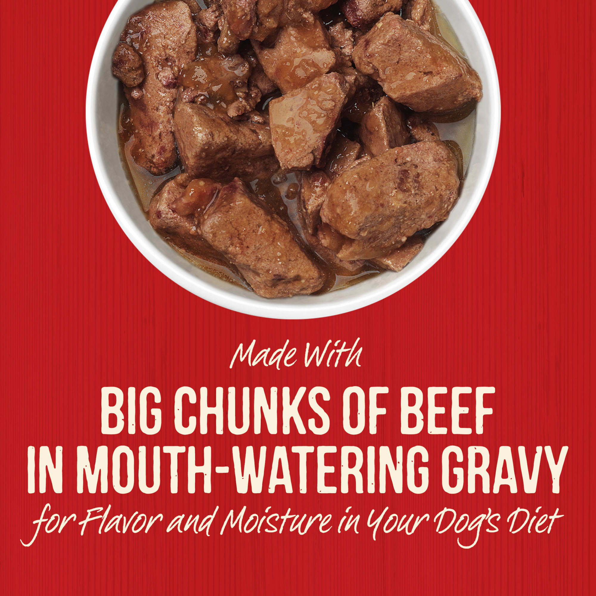 Merrick Grain Free Chunky Big Texas Steak Tips Dinner Canned Dog Food， 12.7 oz.， Case of 12