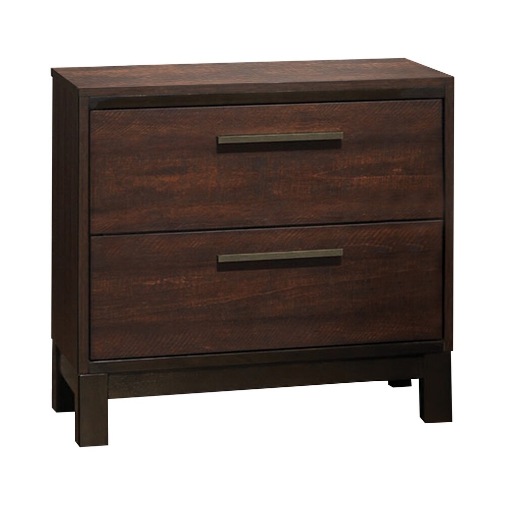 Riverdale Rustic Tobacco 4 piece Bedroom Set with 2 Nightstands and Chest