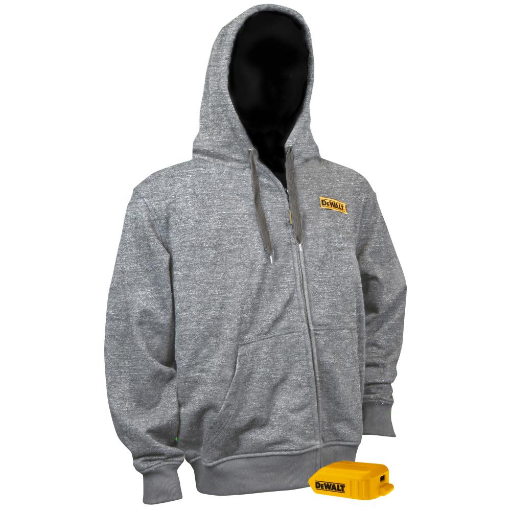 DEWALT Heavy Duty Hoodie French Terry Heather Gray Small DCHJ080B-S from DEWALT