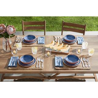 Home Decorators Collection Azria Melamine Dinner Plates in Laguna Blue (Set of 6) PAN1105MDSLB