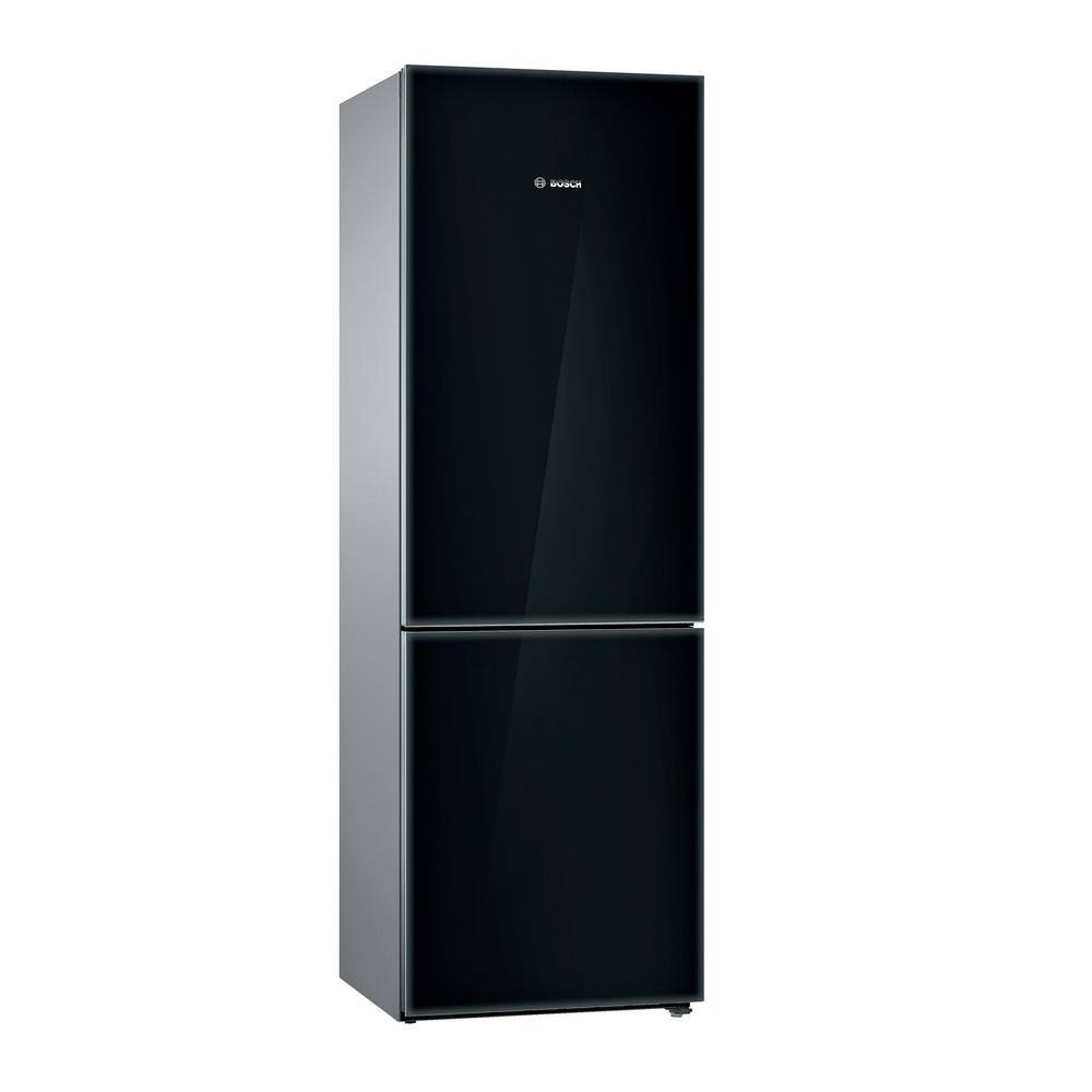 Bosch 800 Series 24 in. 10 cu. ft. Bottom Freezer Refrigerator in Black Glass Counter Depth B10CB81NVB